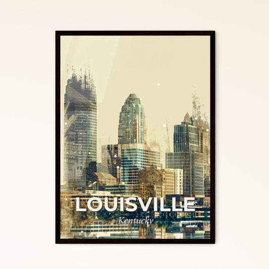 Louisville Kentucky City Skyline Fairytale Poster - A city skyline with many tall buildings