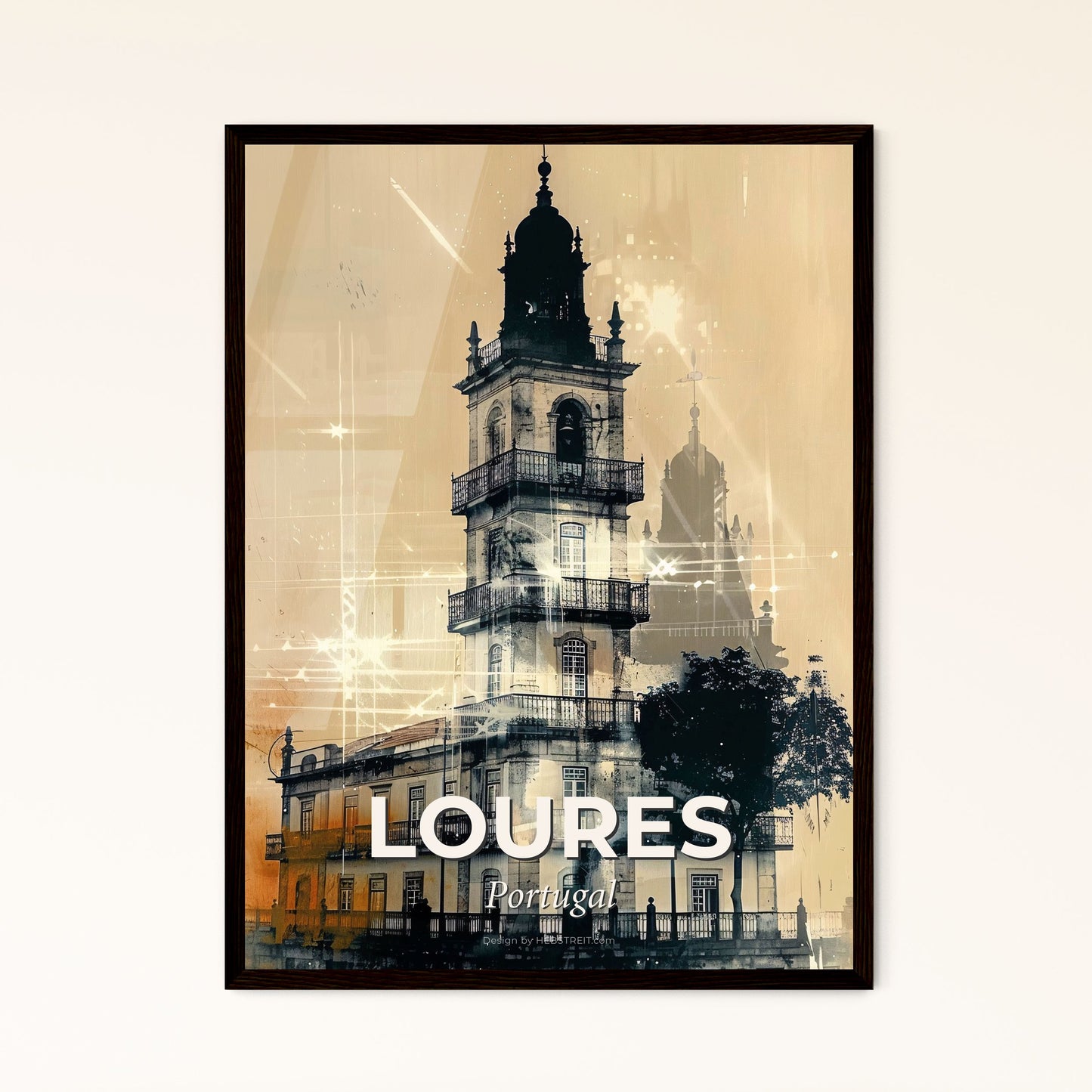 Loures: Unique Skyline and Local Flair Poster - A building with a tower