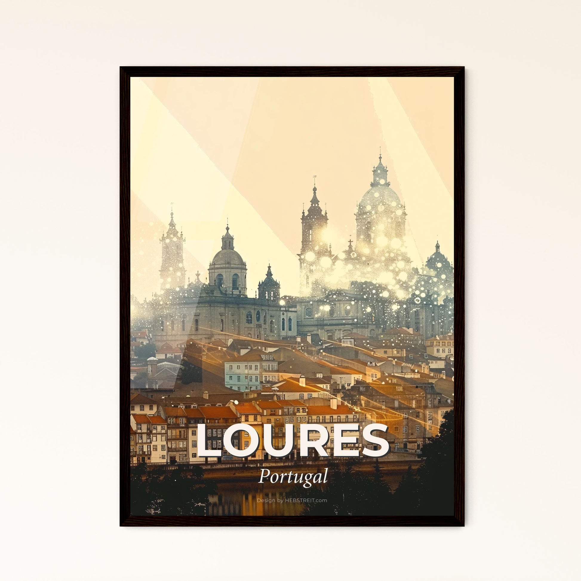 Loures Skyline Cityscape Composite Artwork Poster - A city with many buildings