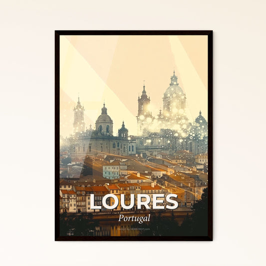 Loures Skyline Cityscape Composite Artwork Poster - A city with many buildings