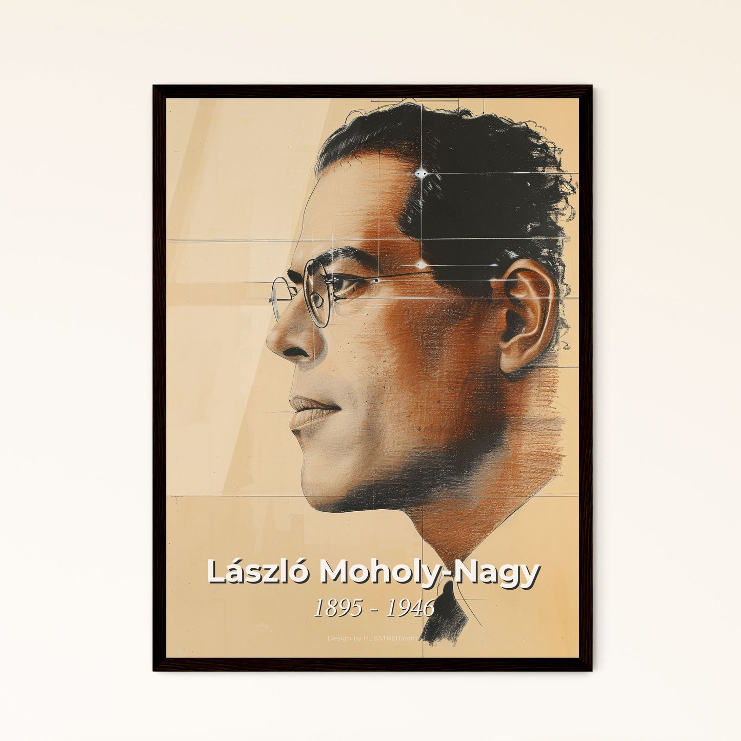 Dynamic Portrait of László Moholy Framed Print