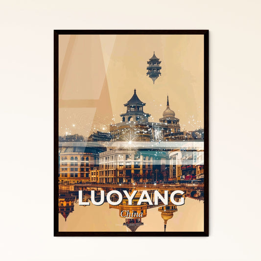 Luoyang: Shimmering Skyline, Cultural Canvas - A city with buildings and a body of water