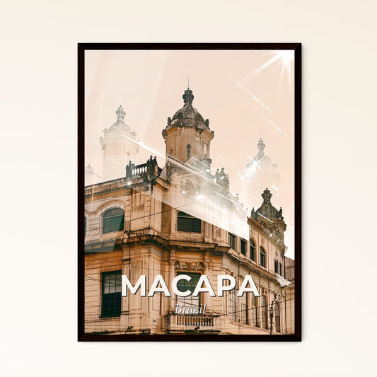 Macapa City Skyline Composite Art Poster Masterpiece - A building with many windows