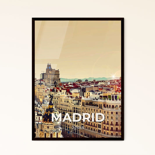 Madrid City Skyline Composite Artwork - A city with many buildings