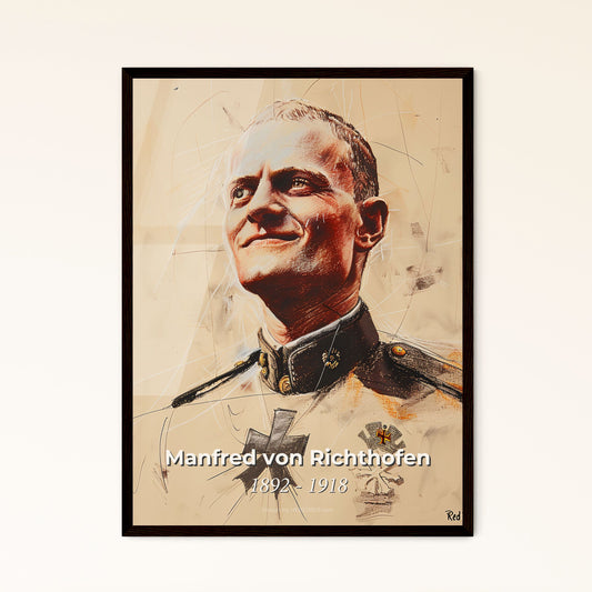 Striking Portrait of the Red Ba - Framed Art Print