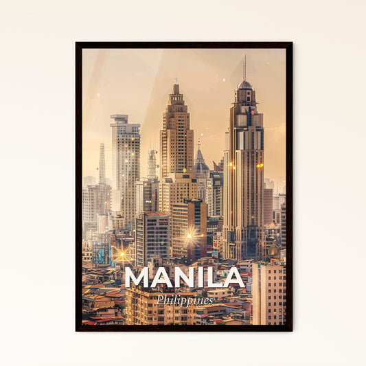 Manila City Skyline Art Print - A city with tall buildings