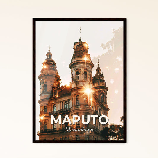 Maputo Skyline Composite Art: A Visual Tapestry of City and Culture - A building with many windows