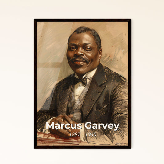 Marcus Garvey: Icon of Pan-Africanism - Captivating Contemporary Art Print for Unique Home Décor & Thoughtful Gifting