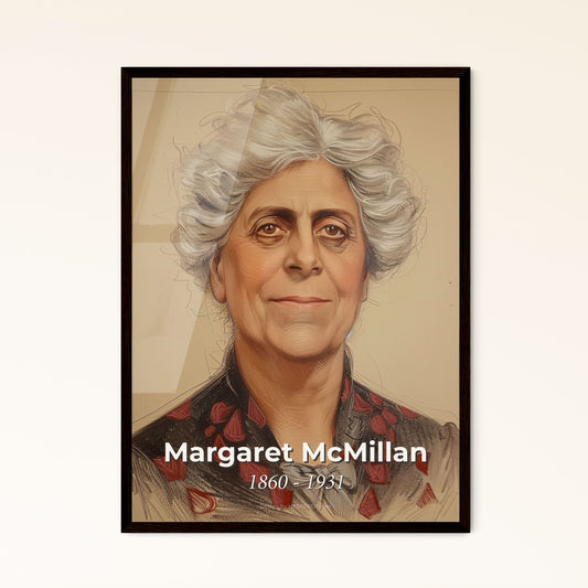 Margaret McMillan: Inspiring Pioneer of Nursery Education - Contemporary Artistic Portrait Print for Elegant Home Decor