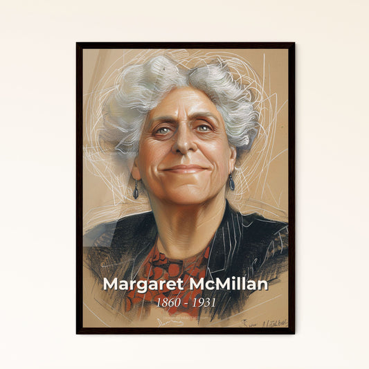 Margaret McMillan: Inspiring Pioneer of Nursery Education - Contemporary Art Print with Dynamic Lines & Elegant Hatching