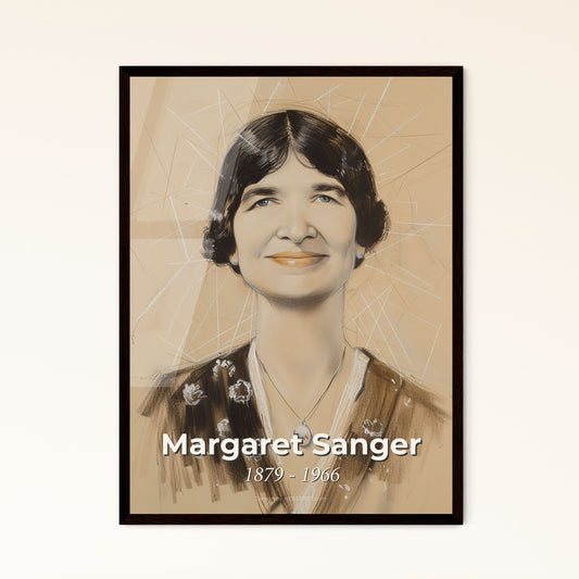 Embracing Empowerment: Vibrant Portrait of Margaret Sanger - Celebrating Women's Reproductive Rights in Contemporary Art