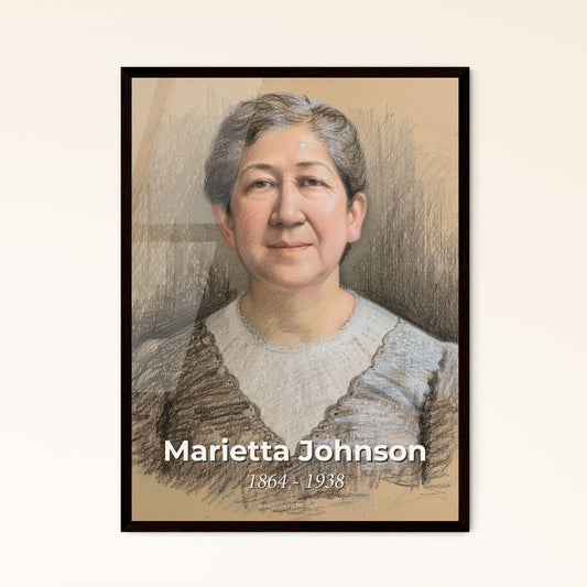 Marietta Johnson: Celebrating Organic Education - A Stunning Contemporary Portrait Print for Inspiring Home Decor