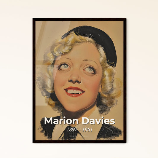 Elegance Redefined: Marion Davies in Contemporary Lines – A Unique Flapper Art Print for Timeless Home Décor.