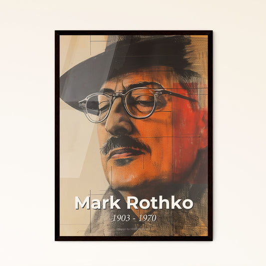 Captivating Rothko-Inspired Abstract Portrait - Dynamic Color Field Artwork on Beige: Framed, Print, or High-Res Aluminum Available!