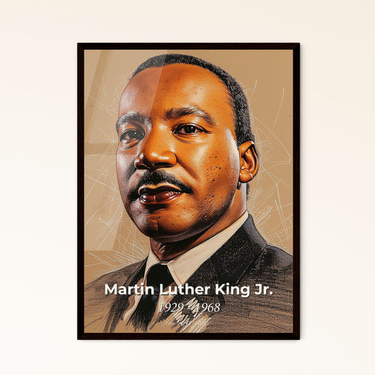 Timeless Tribute: Martin Luther King Jr. - Vibrant Contemporary Art Print Celebrating Non-Violent Leadership & Legacy