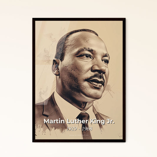 Radiant Legacy: Iconic Portrait of Martin Luther King Jr. - A Masterful Contemporary Art Print for Inspiring Home Décor