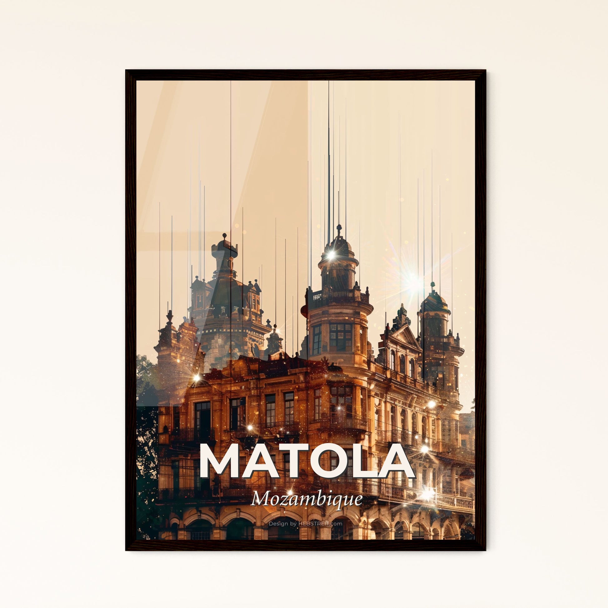 Matola Skyline Art Print - Local Charm, Captivating Colors - A building with many windows