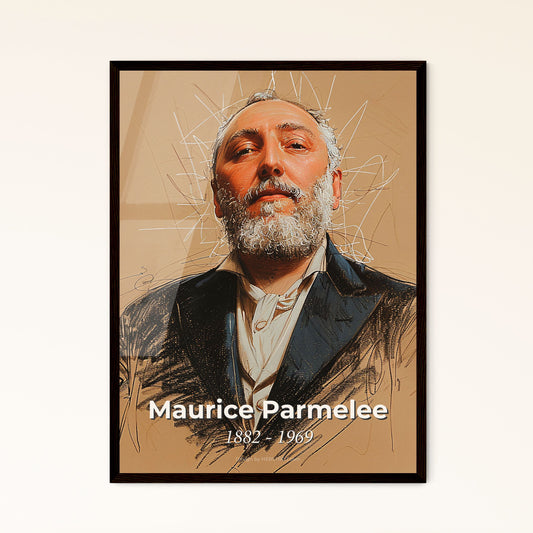 Elegant Portrait of Maurice Parmelee: A Striking Contemporary Artwork in Sublime Hues – Perfect for Home Décor & Gifting!