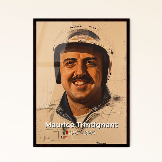 Elegance in Motion: A Contemporary Tribute to Maurice Trintignant, First French F1 Champion - Art Print for Stylish Decor