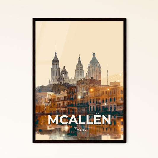 McAllen Skyline: Iconic Architecture in Double Exposure - A city with buildings and trees