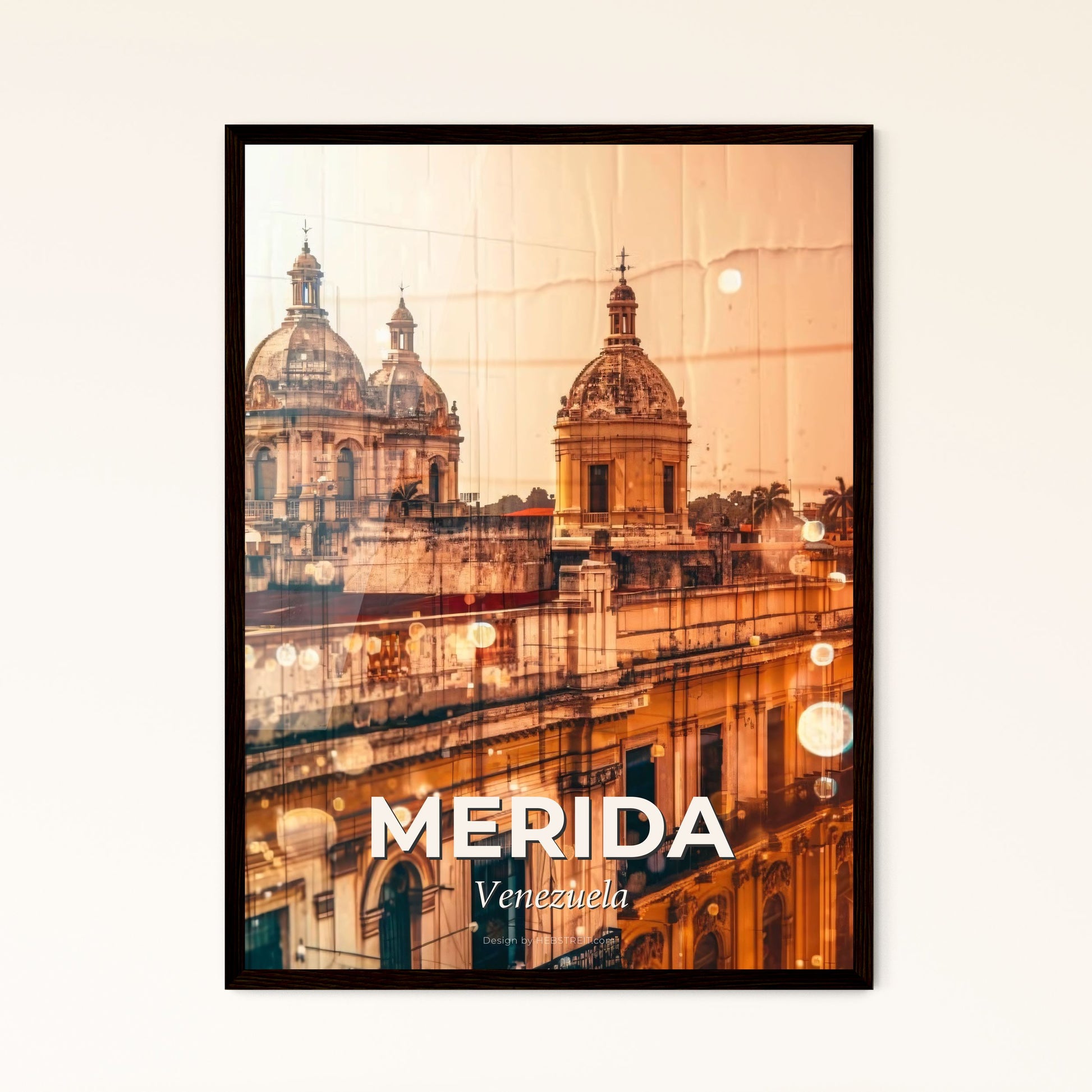 Merida City Composite Skyline Poster Art - A building with domes and a roof