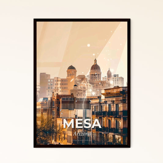 Mesa, Arizona: Skyline Composite Art with Local Charm - A city with many buildings