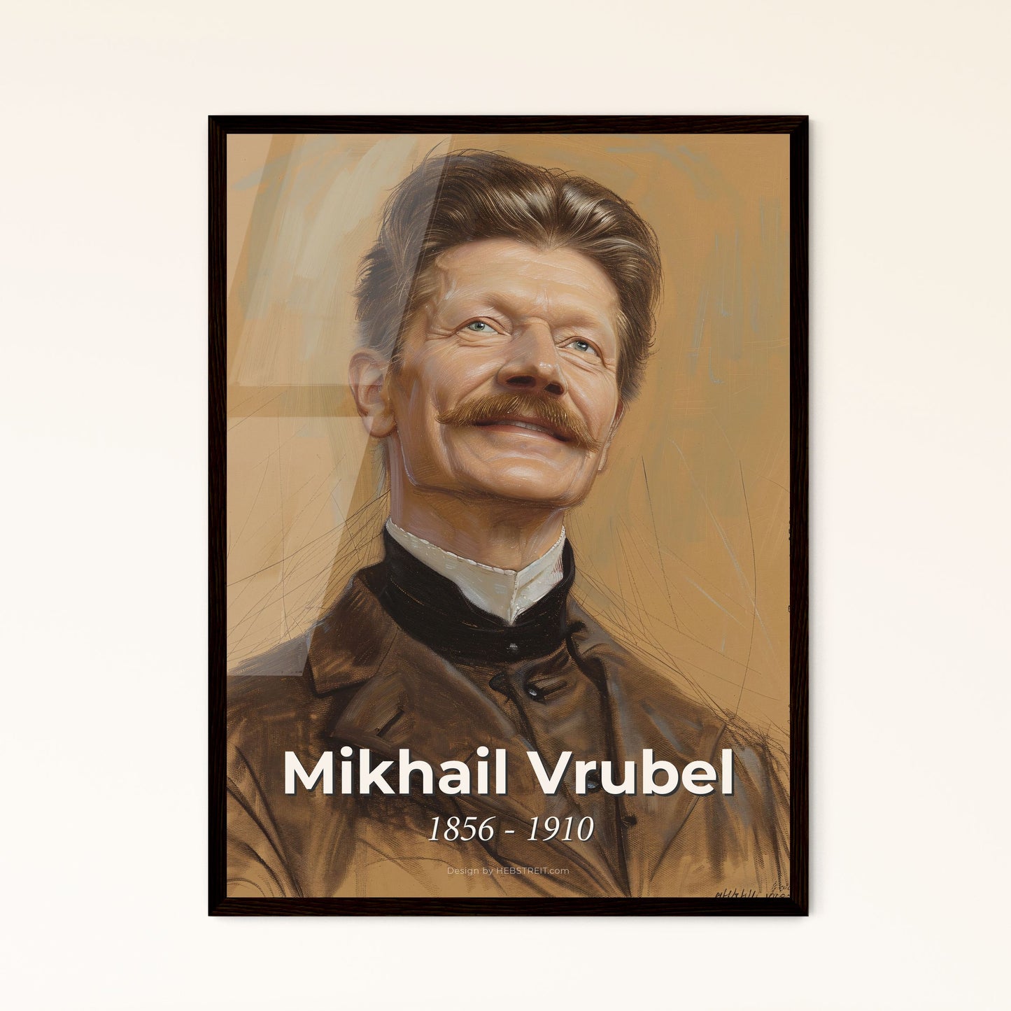 Captivating Symbolist Portrait: Mikhail Vrubel's Art Nouveau Elegance - Unique Contemporary Print for Stunning Home Décor