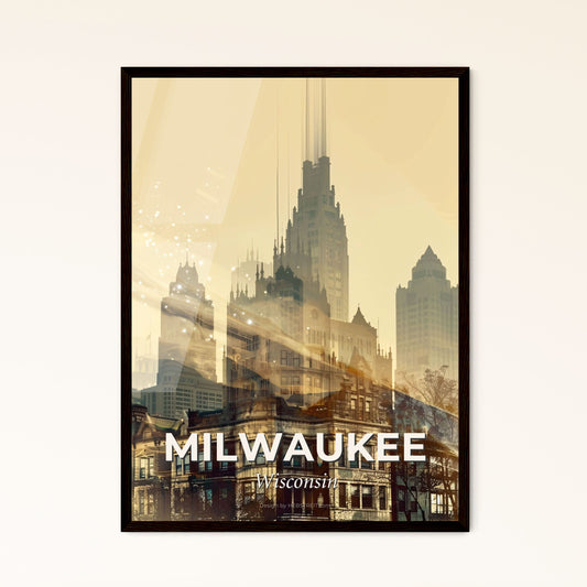 Milwaukee Skyline Art: Cityscape in Color & Sparkle - A city skyline with many tall buildings