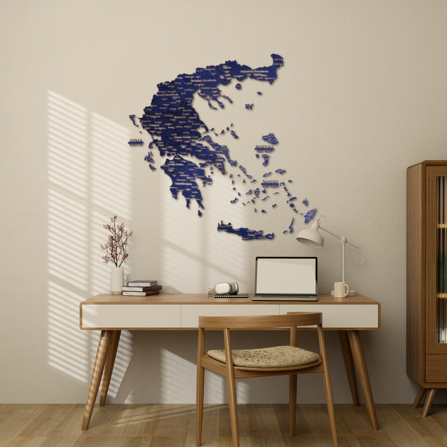 Rustic Wood Map of Greece – Artistic Wall Art for Travelers & Collectors”
