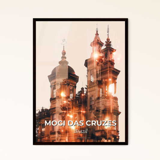 Mogi das Cruzes: Local Landmarks in Composite Art - A building with towers and lights