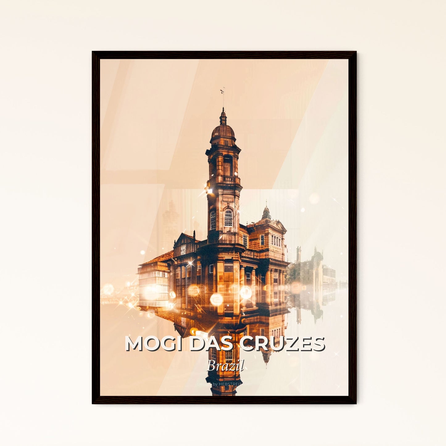 Mogi Das Cruzes City Skyline Double Exposure Composite Art - A building with a tower and a tower