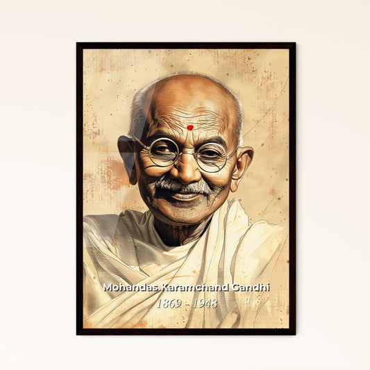 Radiant Portrait of Gandhi: An Artistic Tribute to Non-Violence and Freedom – Perfect for Home Decor or as a Meaningful Gift!