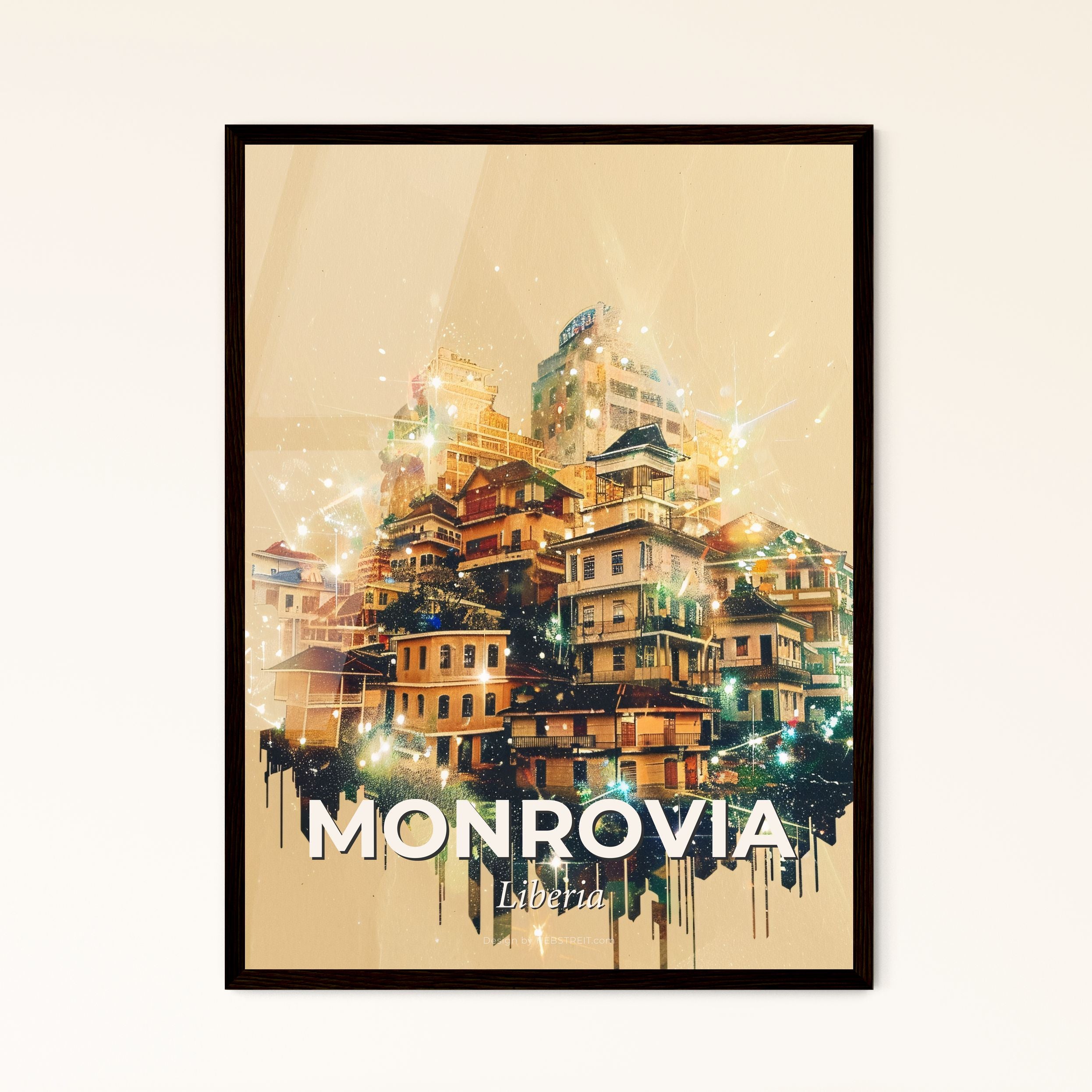 Monrovia Skyline Exposure Art Poster – HEBSTREIT