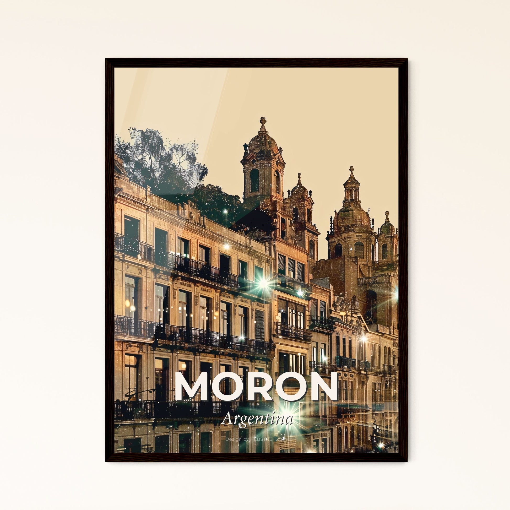 Moron: Architectural Beauty, Double Exposure Delight - A building with many windows and a building with a tower