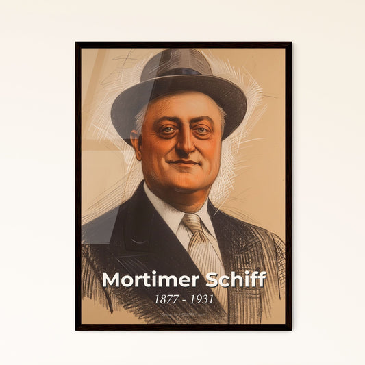 Elegant Portrait of Mortimer Schiff: A Dynamic Tribute to an American Banking Pioneer - Ideal for Home Decor & Gift Giving