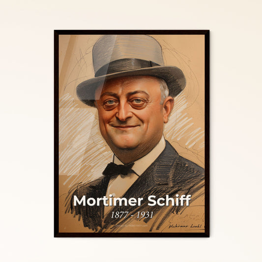 Elegant Portrait of Mortimer Schiff: 1877-1931, American Banker in Contemporary Style - Perfect for Home Decor & Unique Gifts!