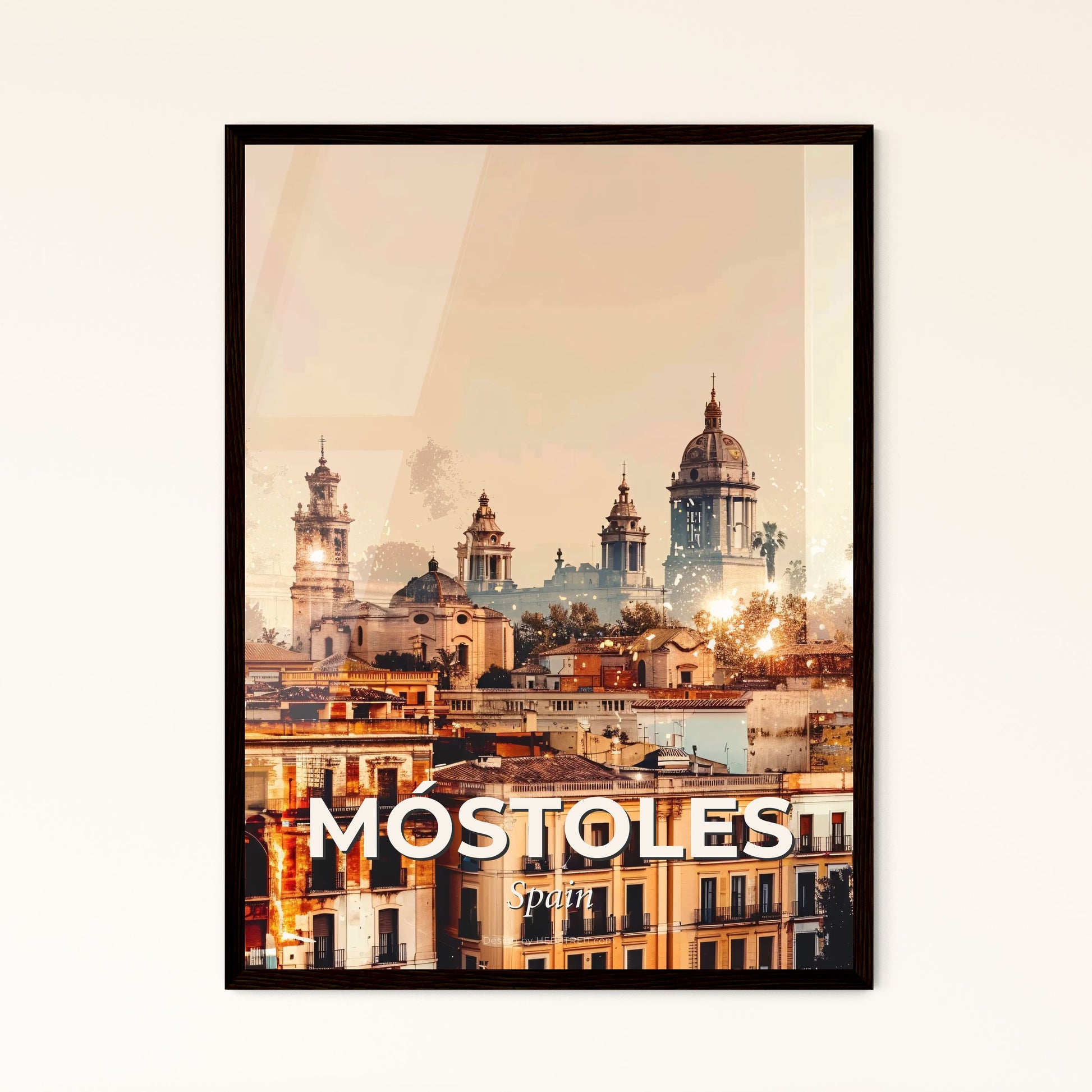 MÃ³stoles City Skyline Splendid Art Poster - A city with many buildings