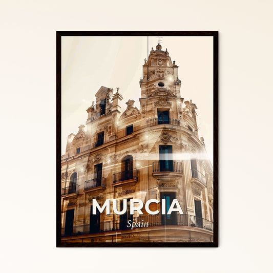 Murcia Cityscape Composite: Architecture and Skyline Glow - A building with a tower