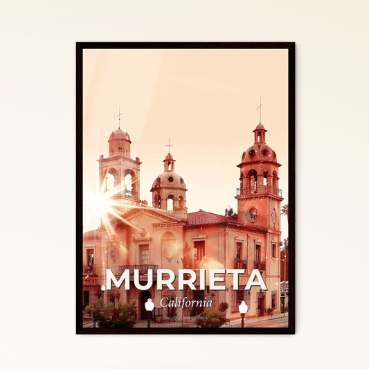 Murrieta City Skyline Composite Art Poster - A building with a large tower