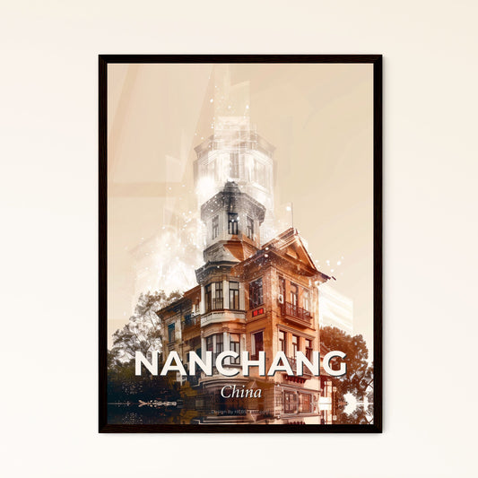 Nanchang Lightscape - Architectural Skyline - A building with trees and a tower