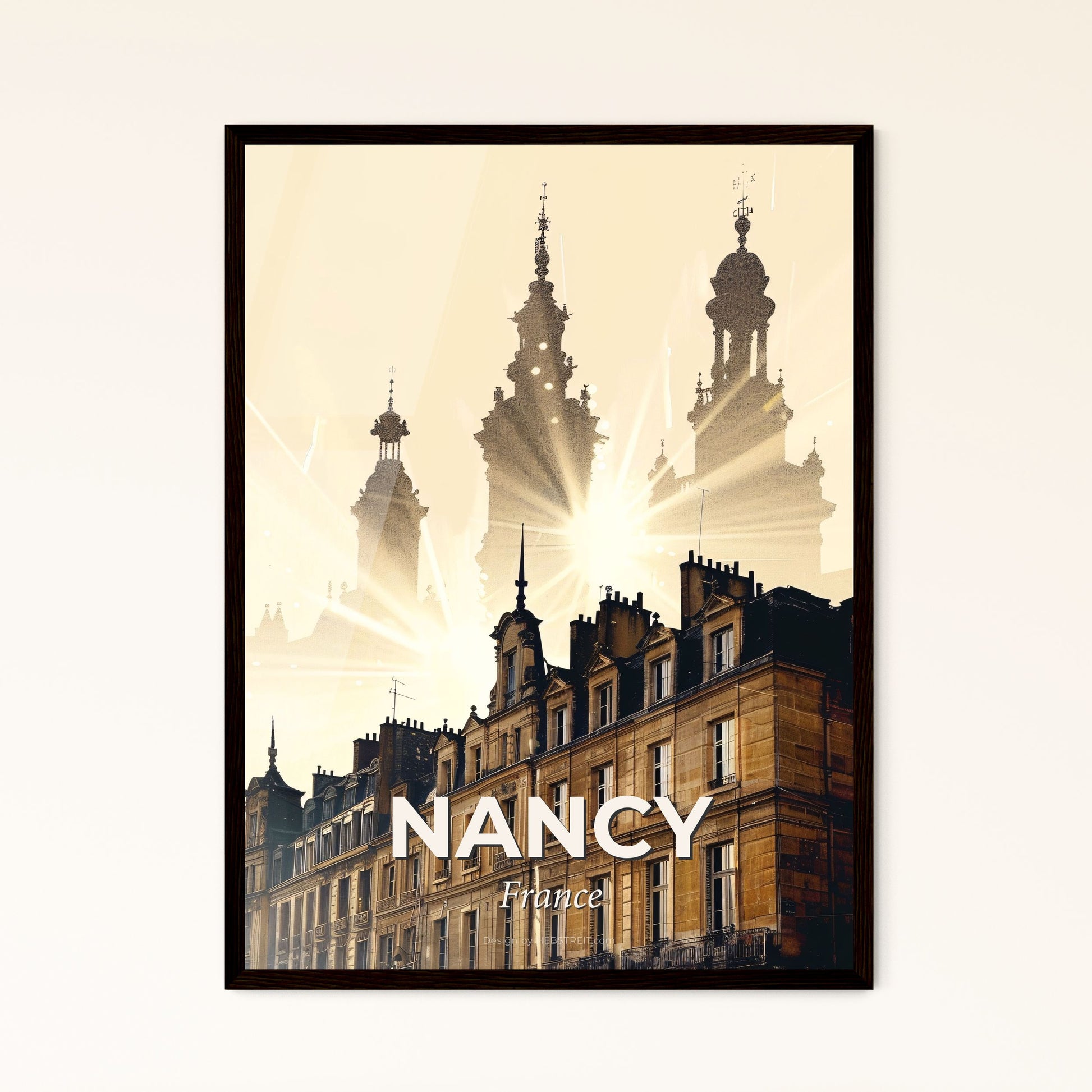 Nancy, France: Blistered Beauty City Skyline - Sun shining through the windows of a building