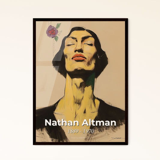 Captivating Cubist Portrait of a Notable Russian Figure by Nathan Altman - Elegant High-Resolution Art Print for Timeless Decor