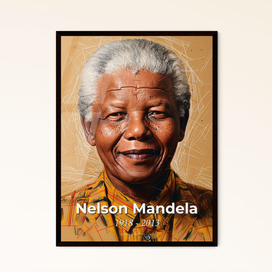 Iconic Portrait of Nelson Mandela: A Vibrant Tribute to an Anti-Apartheid Legend - Perfect for Home Décor and Gifting