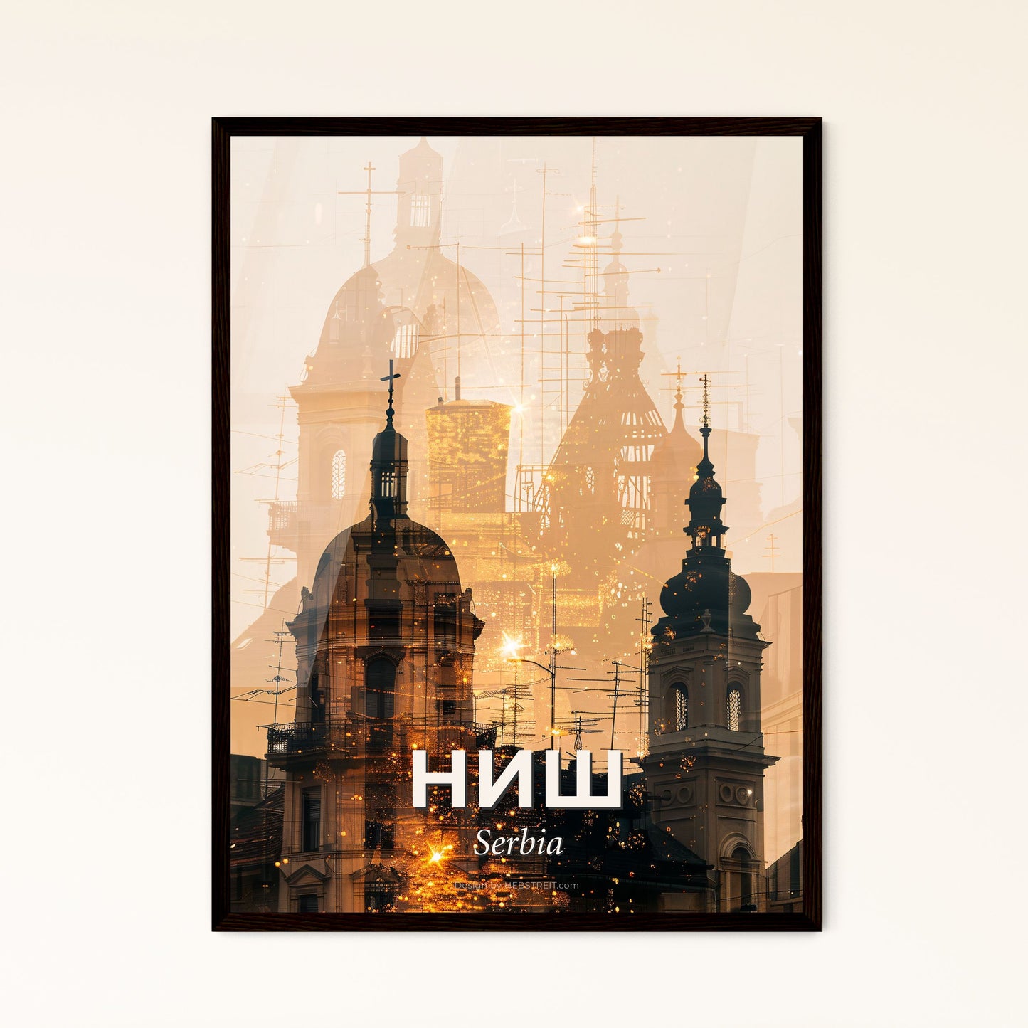 Nis, Serbia: City Icons in Double Exposure - A double exposure of a building