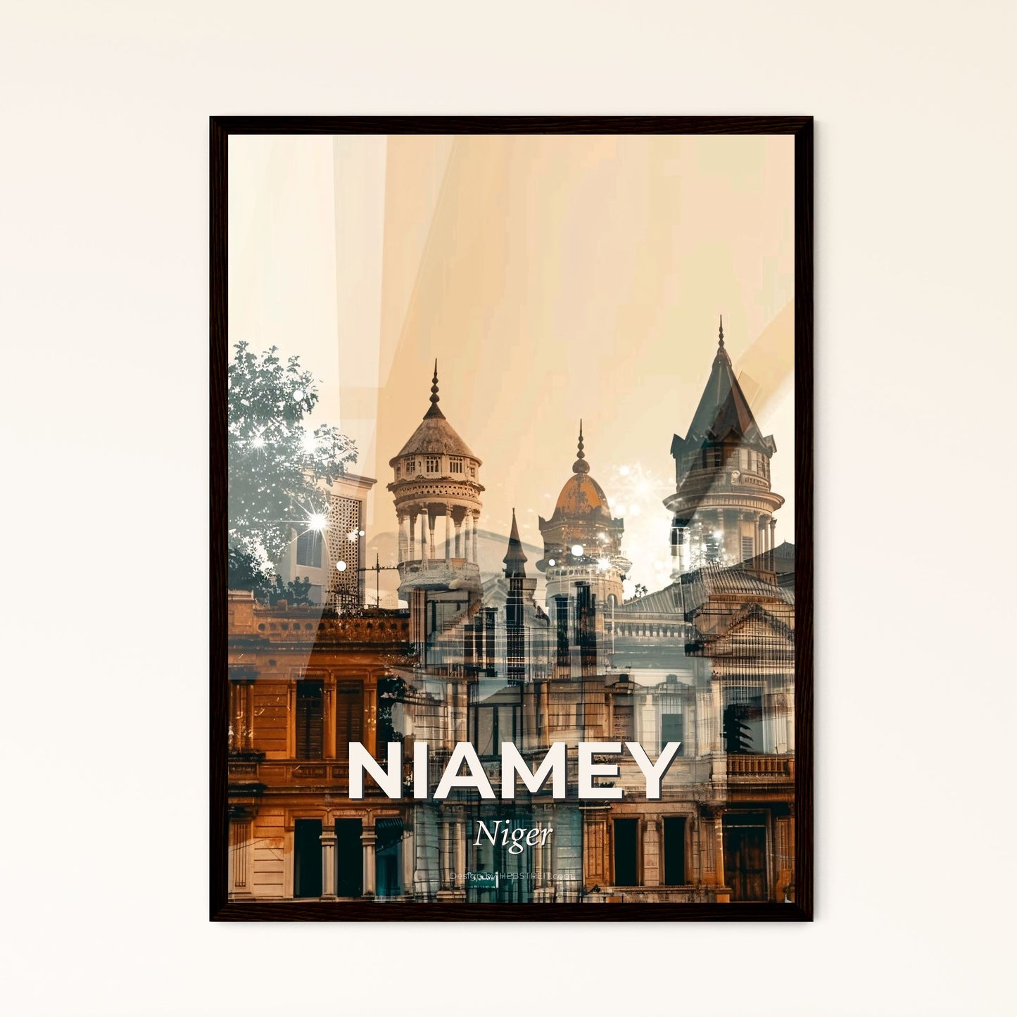 Niamey Skyline: Niger Architecture Composite Art - A city with many buildings