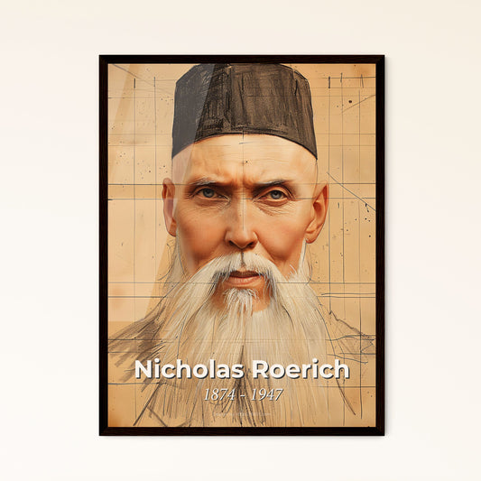 Embrace Harmony: Nicholas Roerich Portrait - Captivating Contemporary Art Print for Home Decor & Thoughtful Gifting