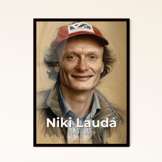 Radiant Legacy: Niki Lauda - A Masterful Tribute to the Racing Legend in Contemporary Art - Perfect for Home Decor