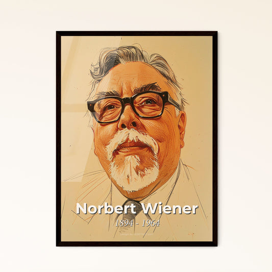 Norbert Wiener: The Visionary of Cybernetics - Elegant Contemporary Art Print Celebrating Innovation in Communication & Control