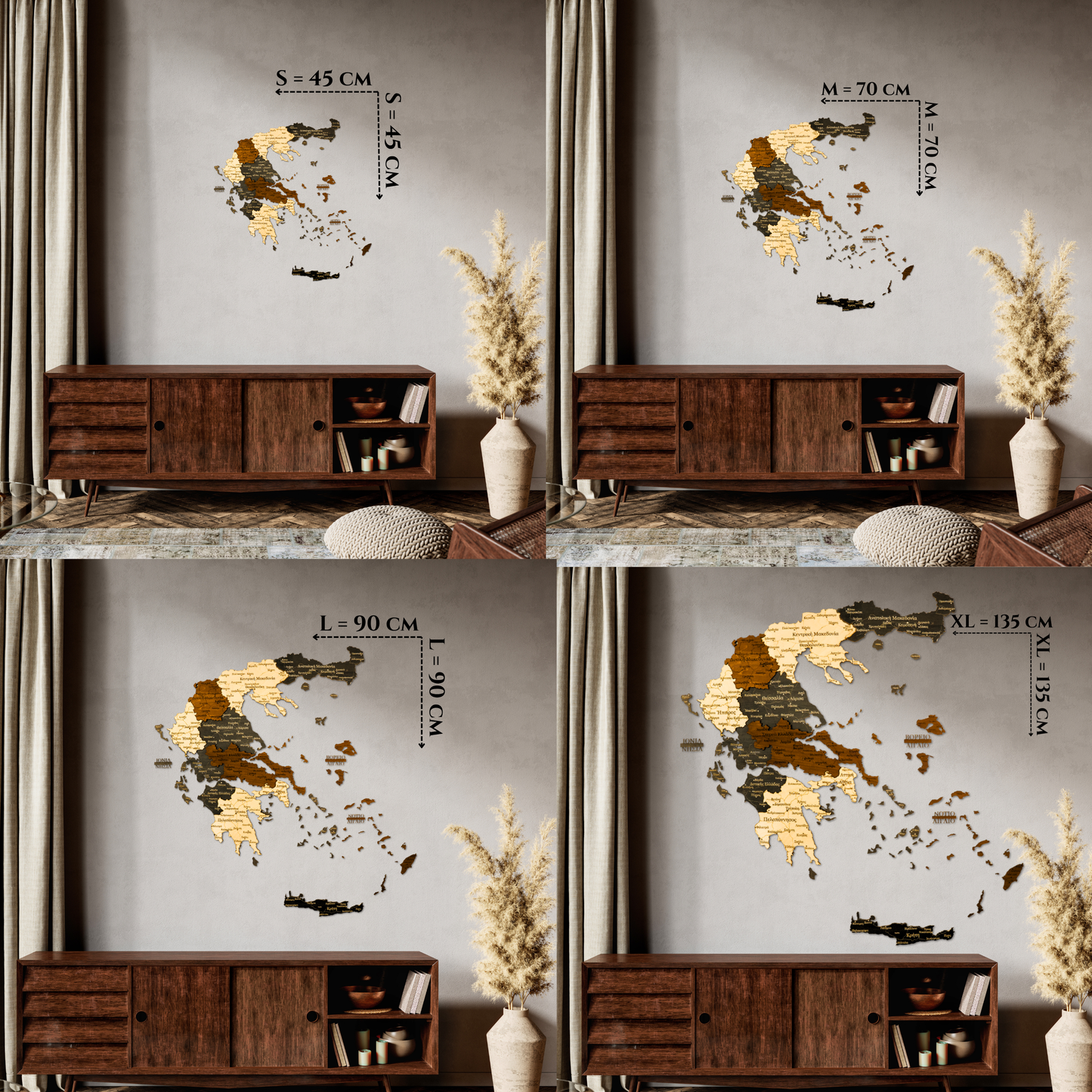 Rustic Wood Map of Greece – Artistic Wall Art for Travelers & Collectors”