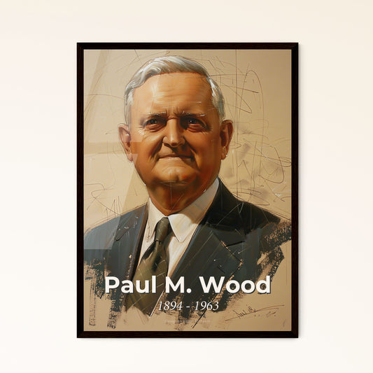 Captivating Portrait of Pioneer Anesthesiologist Paul M. Wood: Contemporary Art Print for Unique Home Décor & Meaningful Gifts